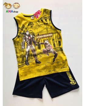 1942105 - đồ bộ trẻ em size cồ - Thun cotton, in 3D Avenger siêu anh hùng
