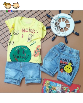 2248210 - S11-15, áo thun cotton 4 chiều mặt cười Keep Smile