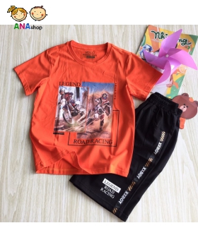 3143160 (S11-15) Bộ thun cotton 4 chiều, in mô tô