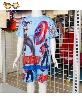 3432095 (S9-15) Bộ thun lạnh, in 3D, American Captain