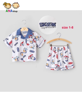 3672100 (S1-8) Vải tone pijama/ Doremon - set 2b