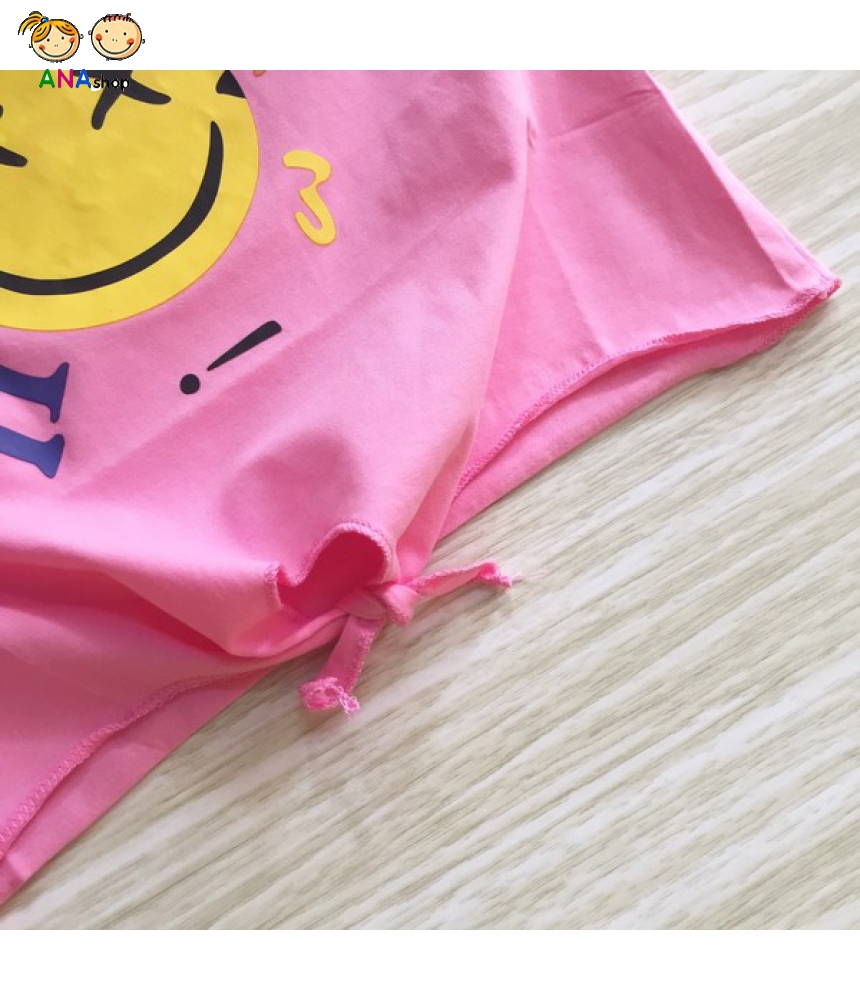 2862110 - S1-7, áo Áo thun cotton 4 chiều, mặt cười vàng