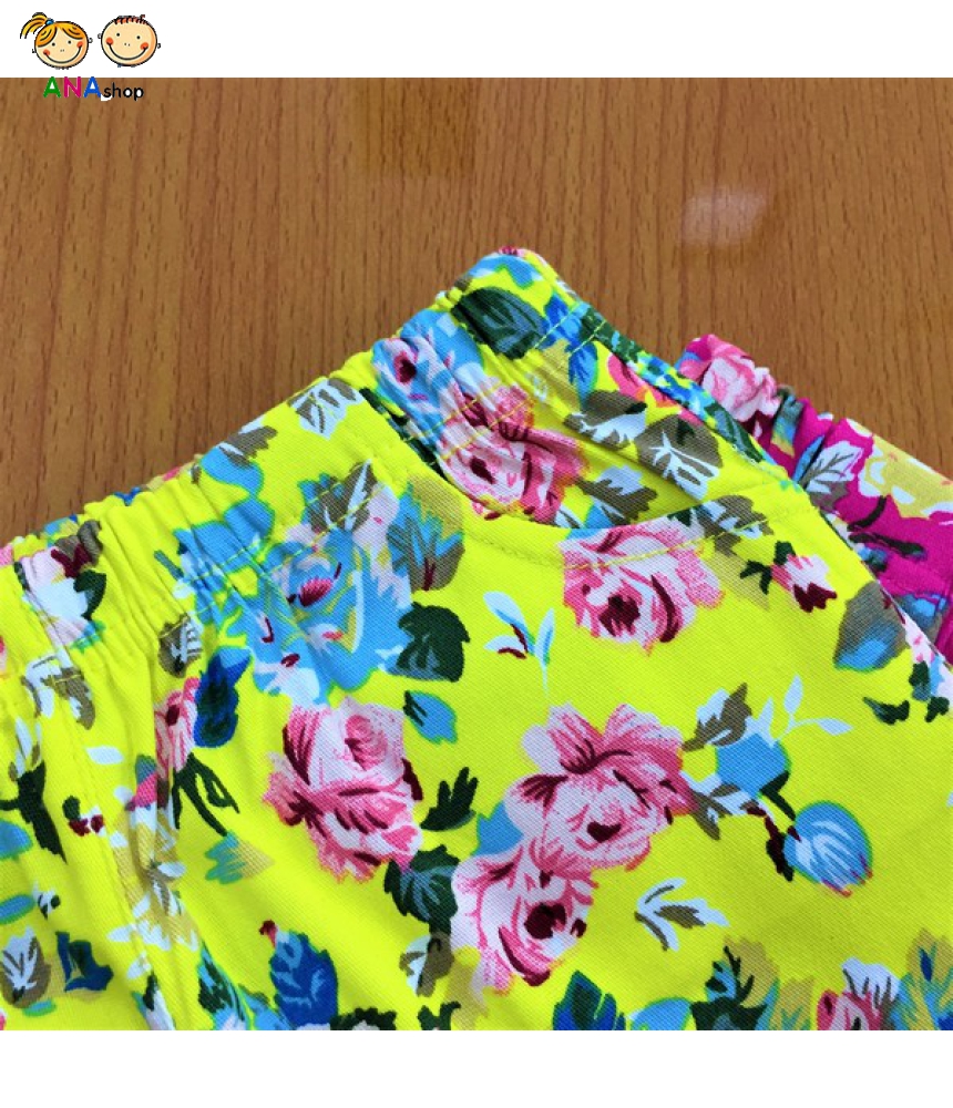 0372070 - S2.8 - quần đùi kaki hoa