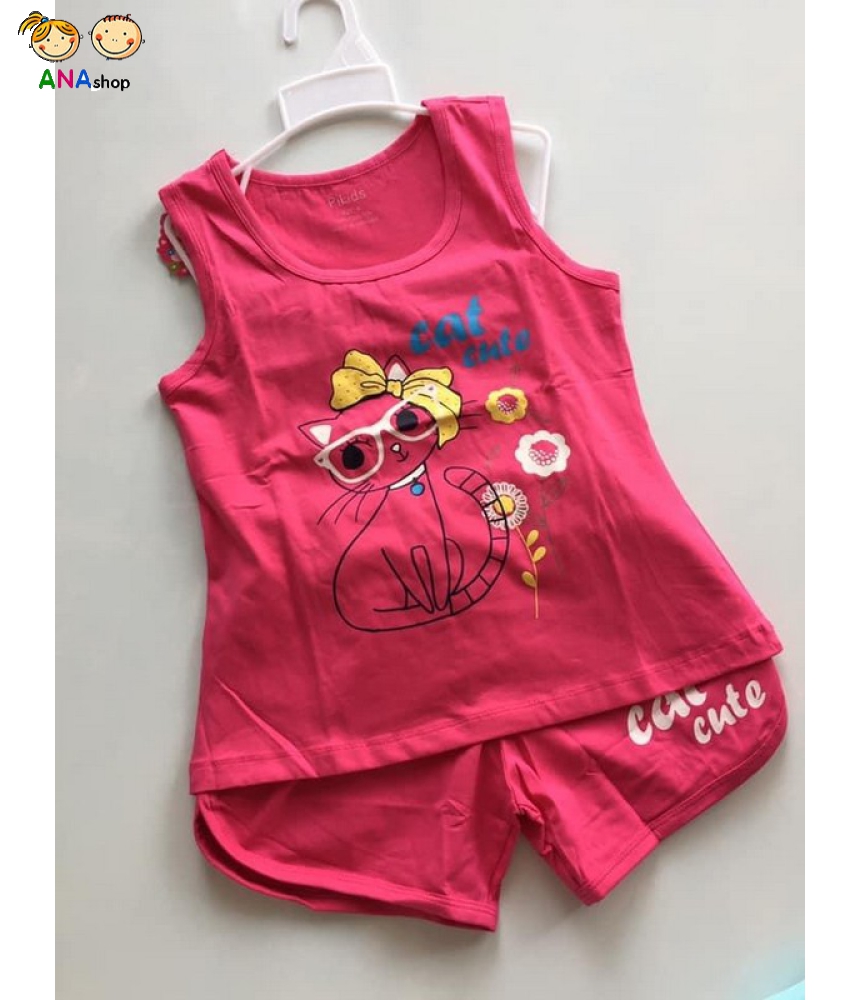 1592075 - S1-8, đồ bộ trẻ em mác Pikids - hình mèo