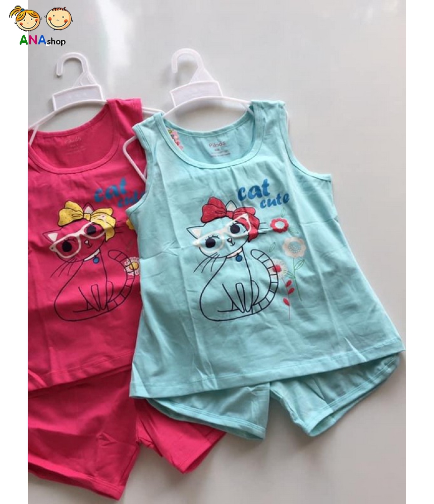 1592075 - S1-8, đồ bộ trẻ em mác Pikids - hình mèo