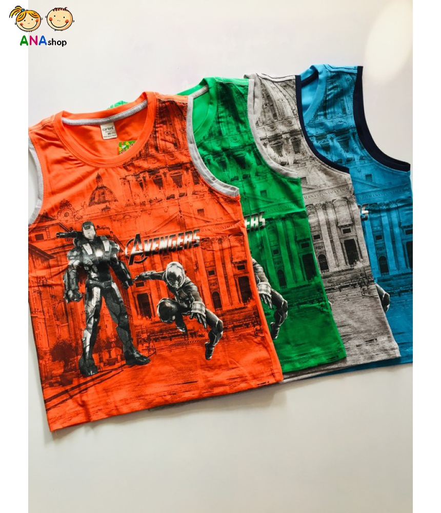 1942105 - đồ bộ trẻ em size cồ - Thun cotton, in 3D Avenger siêu anh hùng