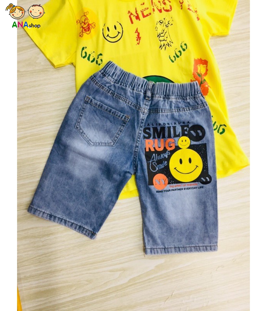 2248210 - S11-15, áo thun cotton 4 chiều mặt cười Keep Smile