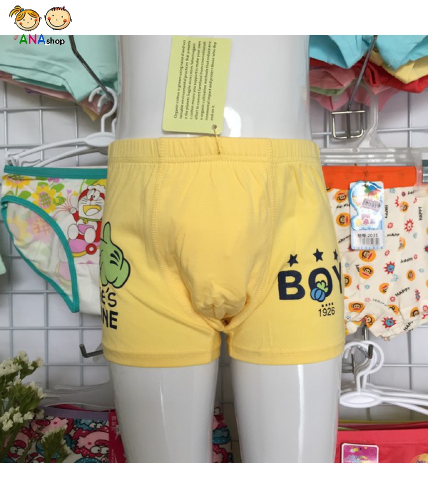 2494 - Quần lót đùi/ thun cotton/ in Boys/ size XL 23kg