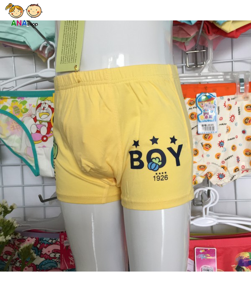 2494 - Quần lót đùi/ thun cotton/ in Boys/ size XL 23kg