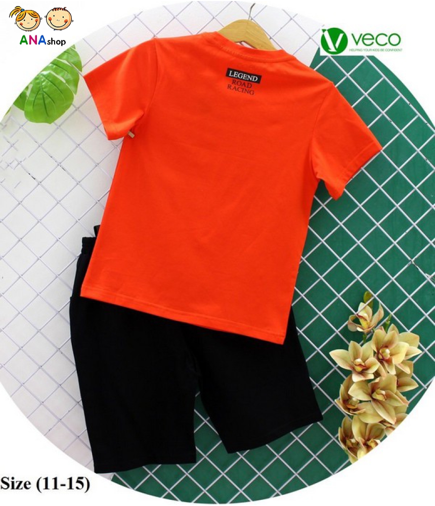 3143160 (S11-15) Bộ thun cotton 4 chiều, in mô tô