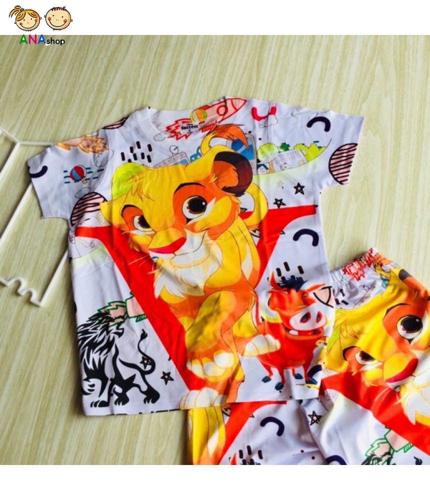 3492085 (S1-5) Bộ thun lạnh in 3D - Lion King