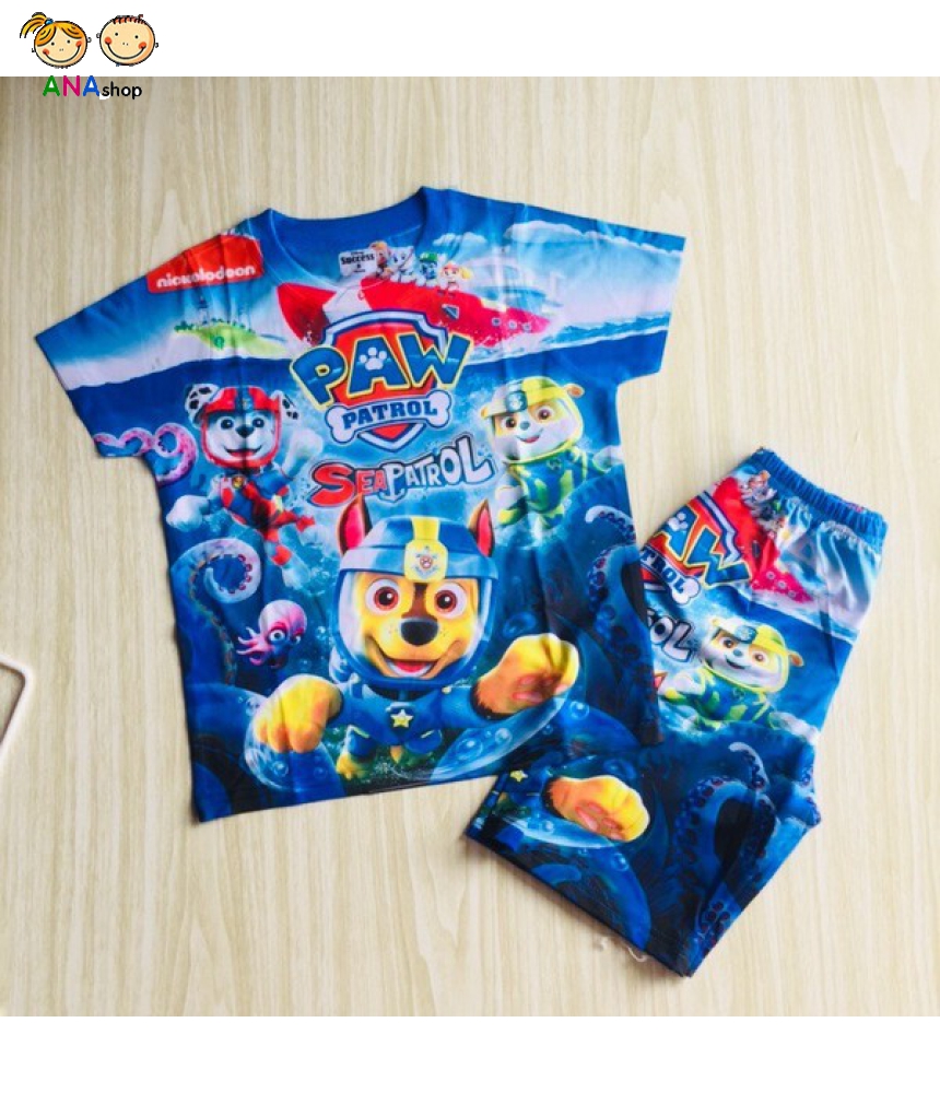 3492085 (S1-5) Bộ thun lạnh in 3D - Paw Patrol