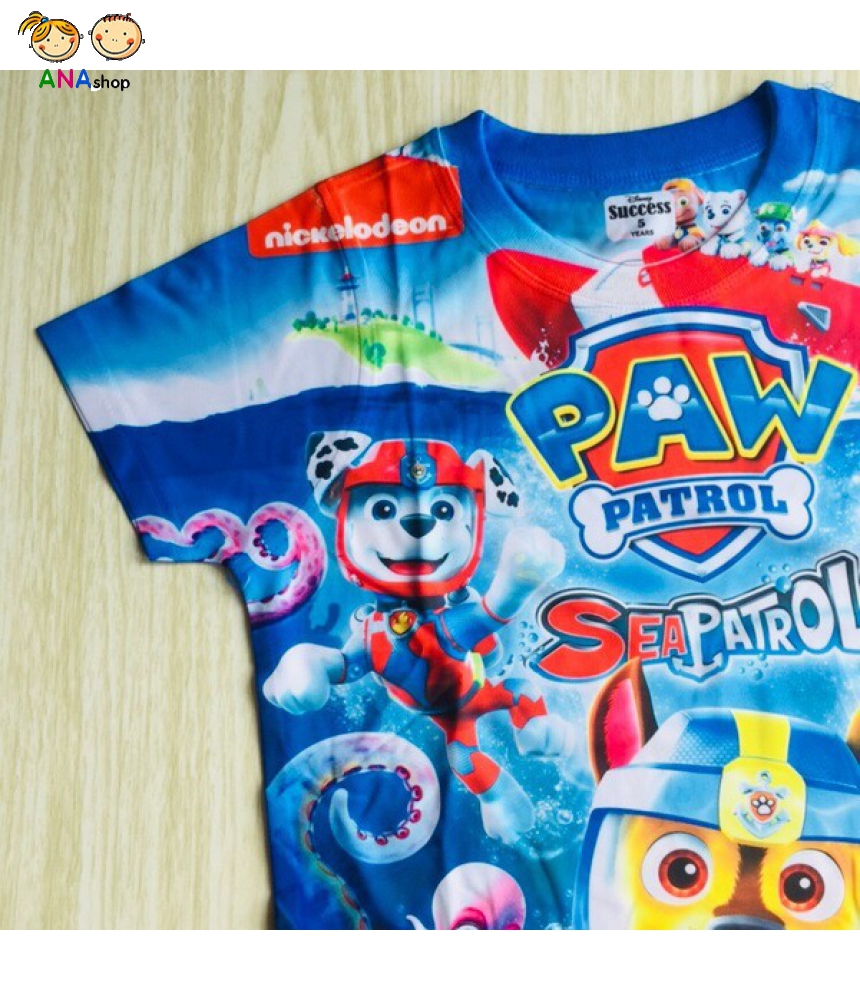 3492085 (S1-5) Bộ thun lạnh in 3D - Paw Patrol