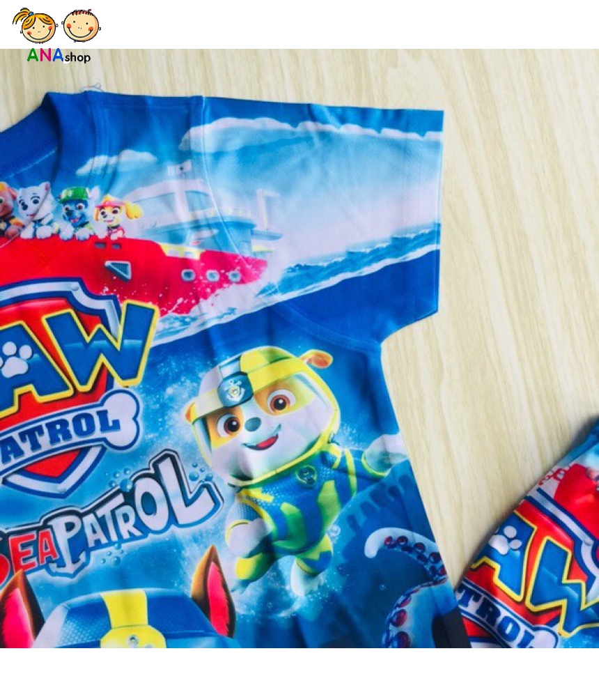 3492085 (S1-5) Bộ thun lạnh in 3D - Paw Patrol
