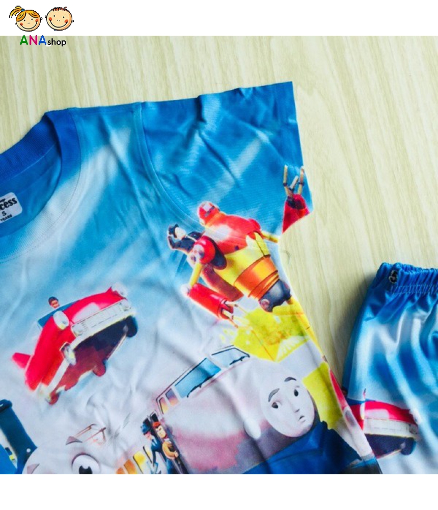 3492085 (S1-5) Bộ thun lạnh in 3D - Tàu hỏa