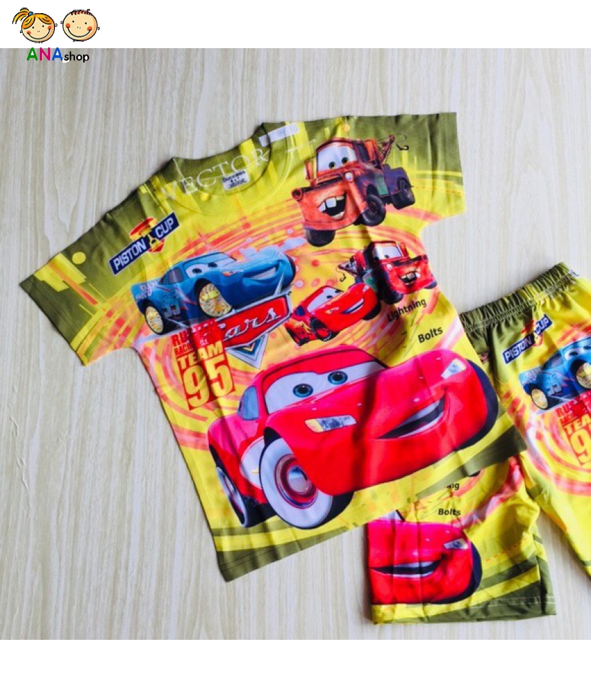 3502095 (S1-15) Bộ thun lạnh in 3D - Xe hơi 95