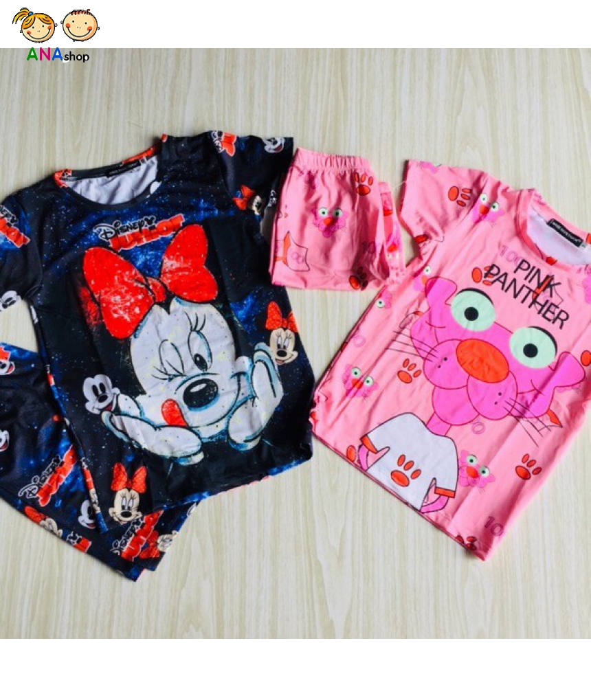 3512105 (S1-8) Bộ thun lạnh in 3D - Báo hồng
