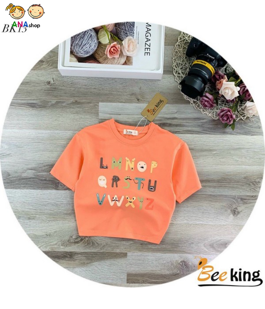 3582080 (S1-8) Áo thun cotton 4c/ in chữ hình thú