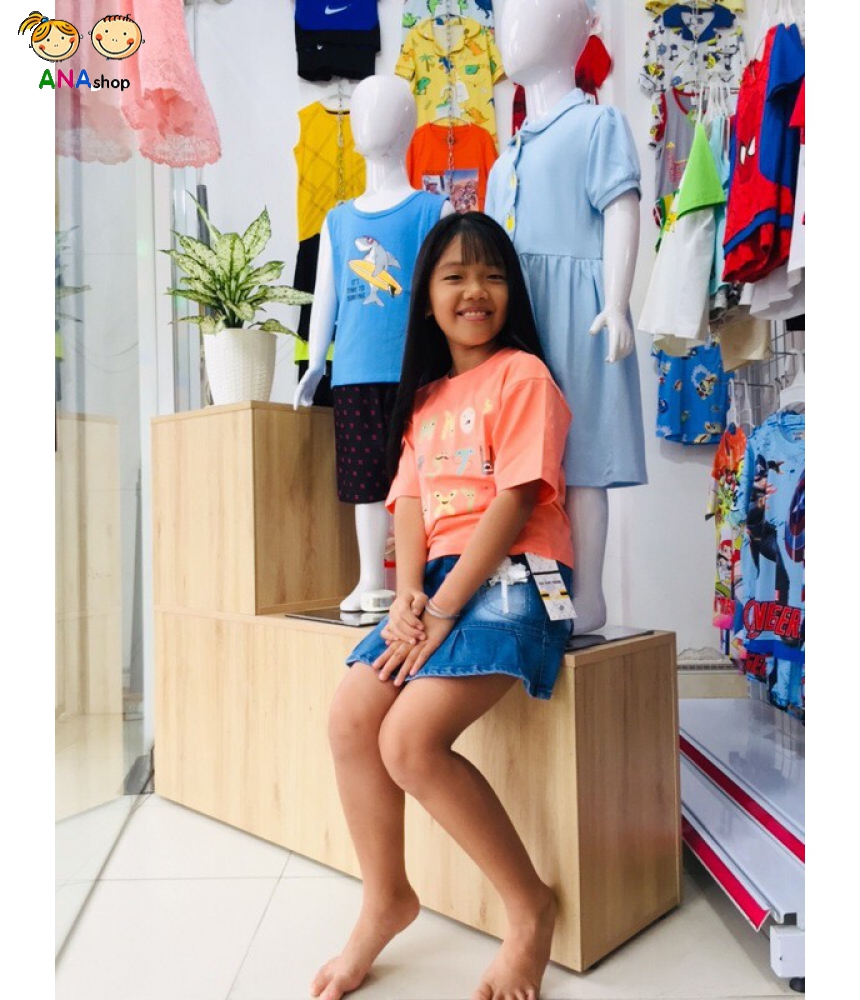3582080 (S1-8) Áo thun cotton 4c/ in chữ hình thú