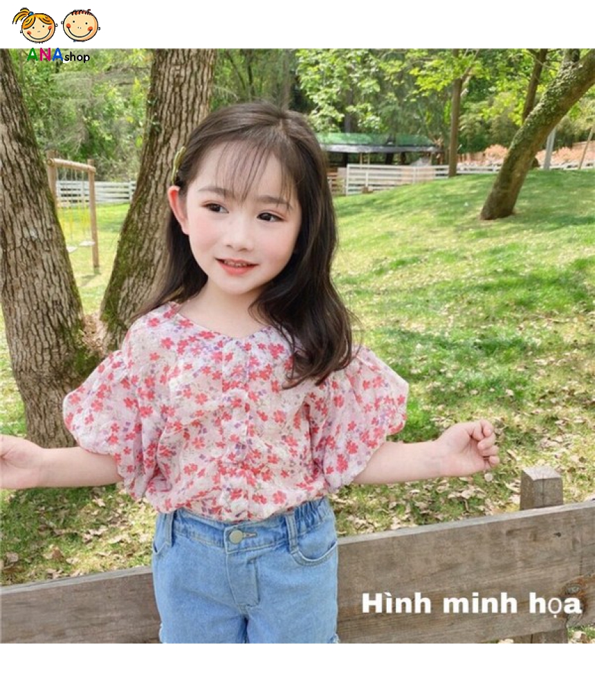 3602120 (S10-16) Áo voal tay phồng, dây rút, cài dãy nút sau lưng