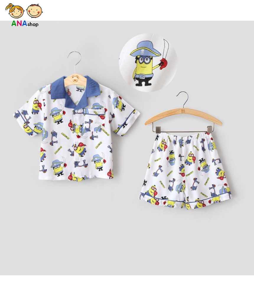 3672100 (S1-8) Vải tone pijama/ Minion - Set 2b