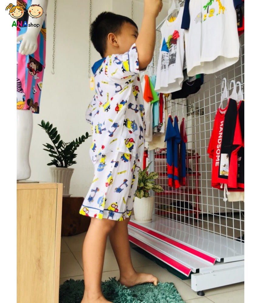 3672100 (S1-8) Vải tone pijama/ Minion - Set 2b