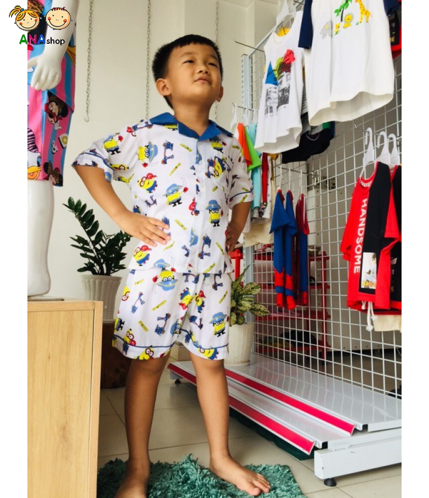 3672100 (S1-8) Vải tone pijama/ Minion - Set 2b