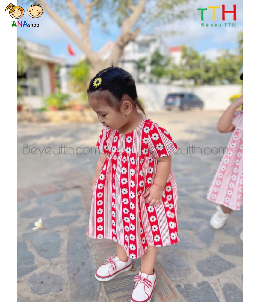 4293145 - S1.8 - Đầm baby doll bông xanh lớn