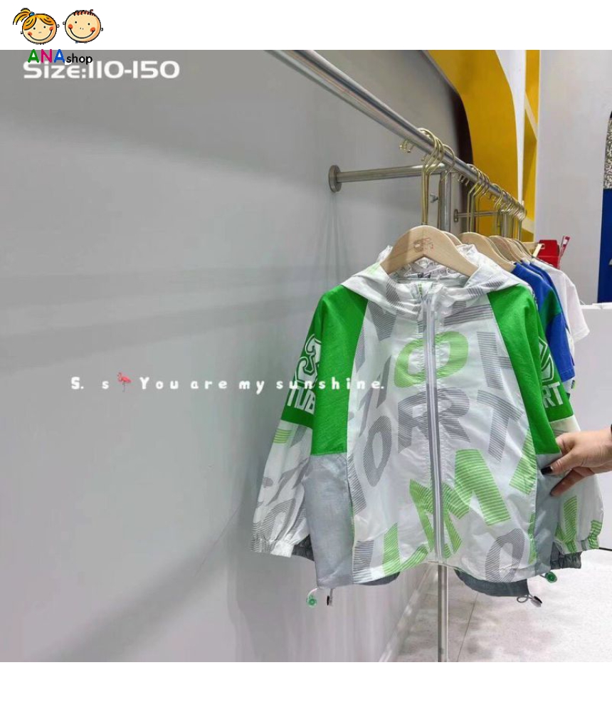 4526235 - S110.150 - Áo khoác dù QC - xanh lá