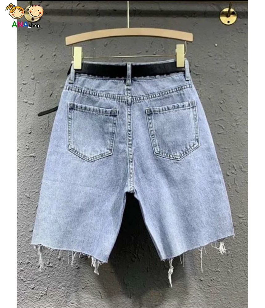 4884200 - S10.16 - Quần jean lửng Mickey wash rách